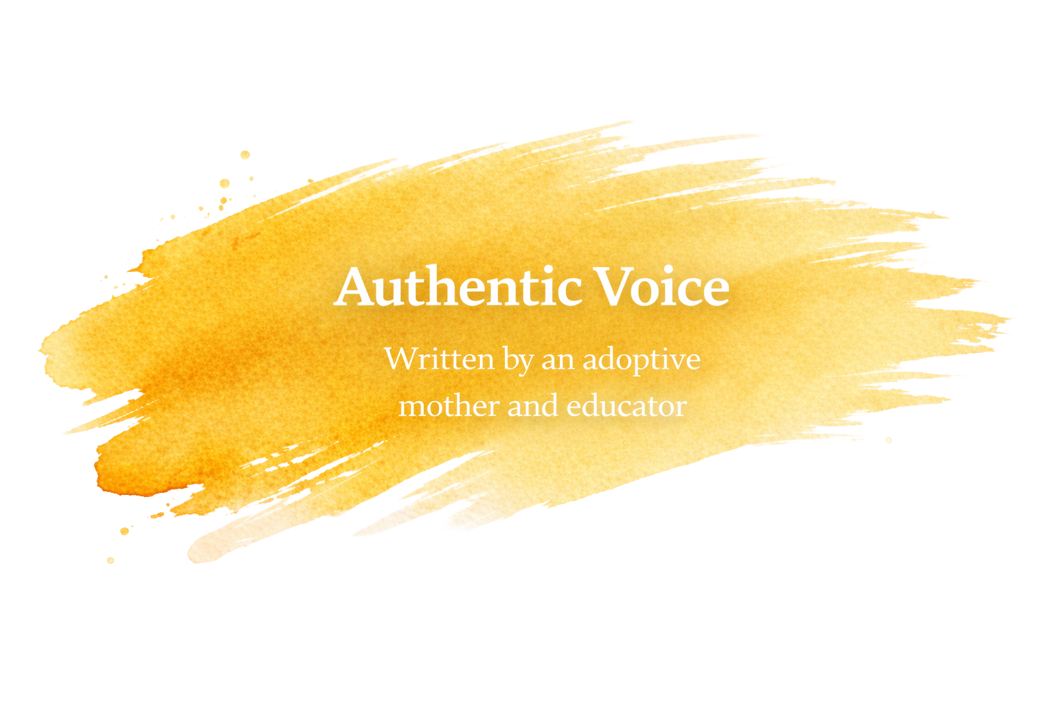 Illustrated yellow card emphasizing the author's authentic voice